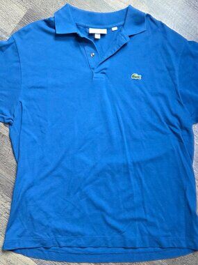 Lacoste Polo Shirt Classic Fit Gipsy Blue Short Sleeve Sz XXL - Euro/Sz7